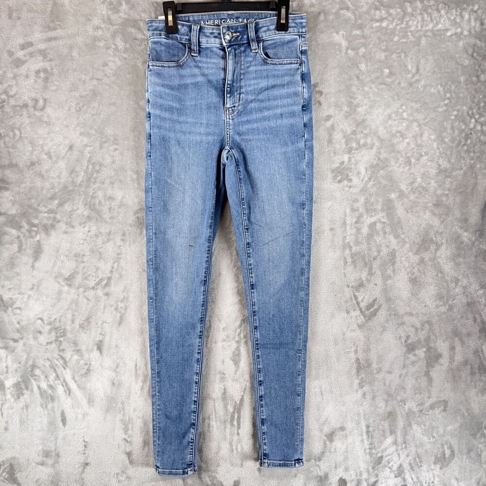 American Eagle Womens Size 0 Regular Next Level Stretch Skinny Jeans Medium Wash